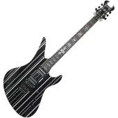 Schecter Synyster Standard FR Gloss Black / Silver Stripes guitare électrique