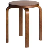 Artek Stool E60 Tabouret Walnut Stain