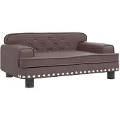 vidaXL Canapé pour enfants brun 70x45x30 cm similicuir