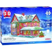Eurographics 3D Puzzle Maison de Noël - Kit de décoration d'hiver