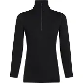 Icebreaker - Sous-vêtement en laine de mérinos - W Merino 260 Tech LS Half Zip Black pour Femme en Laine - Taille M - Noir