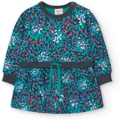 Boboli Fleece Printed Long Sleeve Dress Multicolore 18 Months Fille