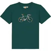 Watabout.kids T-Shirt 'Doodle Bike' gris foncé / vert foncé / noir / blanc