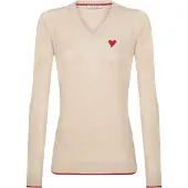 Felix Hardy Pull-over beige / rouge vif