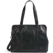 Spikes & Sparrow Cuir sac à épaule sac d'ordinateur portable pour ordinateur portable Kansas Shoulderbag Black noir