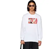 Diesel Just L6 Long Sleeve T-shirt Blanc S Homme