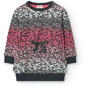Boboli Fleece Printed Long Sleeve Dress Multicolore 12 Months Fille