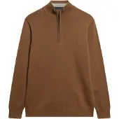 Superdry pour homme. M6110690A Essentials Half Zip Sweater marron (XL), Casuel, Coton