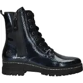 Rieker Bottes à lacets 'Schnürstiefelette Damen 73821-14 Kunststoff (Synthetik) in blau' bleu