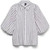 Vero Moda Chemisier 'VMAddy' violet foncé / blanc