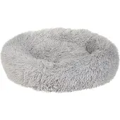 Beliani Lit Pour Animal Kulu Fourrure Synthétique Gris Clair