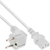 InLine cordon d'alimentation (5 m), Câble d'alimentation, Blanc