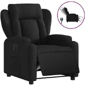 vidaXL Fauteuil relax électrique noir tissu
