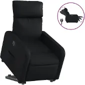 vidaXL Fauteuil relax releveur électrique noir similicuir