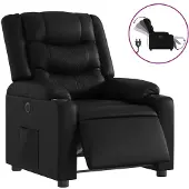 vidaXL Fauteuil relax électrique noir similicuir