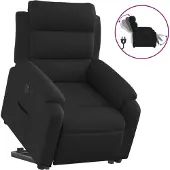 vidaXL Fauteuil relax releveur électrique noir tissu