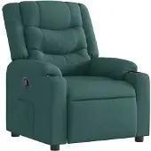 vidaXL Fauteuil relax vert foncé Tissu