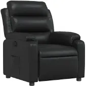 vidaXL Fauteuil relax noir similicuir