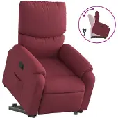 vidaXL Fauteuil relax avec releveur vin rouge Tissu