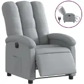 vidaXL Fauteuil relax électrique gris clair Tissu