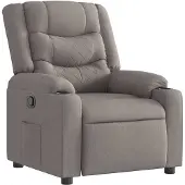vidaXL Fauteuil relax Taupe Tissu