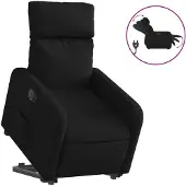 vidaXL Fauteuil relax releveur électrique noir tissu