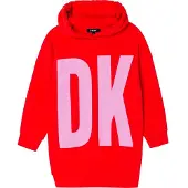 DKNY D32801-991 Long Sleeve Dress Rouge 3 Years Fille