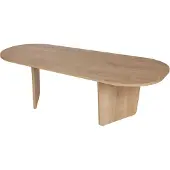 Skye Decor , Ovalis - Oak, table basse, chêne, plateau 100 % mélamine, 130 x 65 x 40 cm