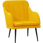 vidaXL Fauteuil Jaune 63x76x80 cm Velours