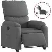 vidaXL Fauteuil relax électrique gris foncé Tissu