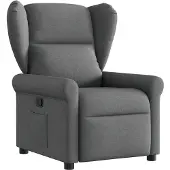 vidaXL Fauteuil relax gris foncé Tissu