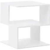Beliani Table De Chevet Baeuval Blanc