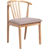 Beliani Ensemble de 2 chaises de salle à manger taupe bois d'hévéa polyester assise tapissée bois clair
