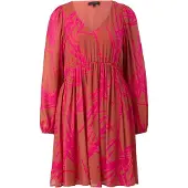 Comma Robe marron / rose