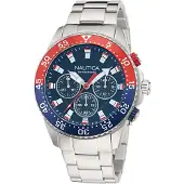 Nautica Montre à affichage analogique 'ONE' bleu / rouge / argent