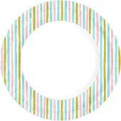 Duni Teller Stripes Multi, 22 cm, 10 Stück