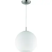 REALITY IMPORT Suspension MOON argent-blanc 1xE27x60W en verre, dimensions : 150x30x30 cm, IP20, RL