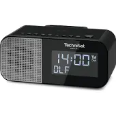 Technisat VIOLA CR 1 | Radio-réveil DAB+ et FM avec chargement sans fil | noir