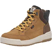 Rieker Bottines à lacets brun foncé / curry / gris foncé