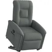vidaXL Fauteuil relax releveur gris foncé Tissu