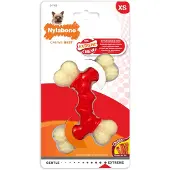 Nylabone Jouet À Mâcher Pour Chien Double Bone Goût Bacon Taille Xs 10 Cm