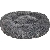Beliani Lit Pour Animal Kulu Fourrure Synthétique Gris Foncé