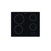 Whirlpool AKT 801/NE Table de cuisson noire encastrable 58 cm Table de cuisson vitrocéramique 4 zone(s)