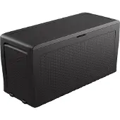 Keter Boîte de rangement en rotin 270 L - Anthracite 246963