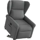 vidaXL Fauteuil relax releveur gris foncé Tissu