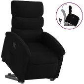 vidaXL Fauteuil relax avec releveur Noir Tissu