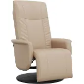 vidaXL Fauteuil relax avec repose-pieds Cappuccino-Brun Similicuir