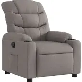 vidaXL Fauteuil relax Taupe Tissu