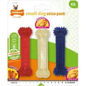 Nylabone Jouet Dentaire Mâcher Lot De 3 En Forme D Os Arômes Poulet Et Bacon Pour Les Tout Petits Chiens Jusqu 7kg Mâchouilleurs Modérés