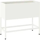 vidaXL Jardinière surélevée , blanche, 60 x 26 x 48 cm, en acier